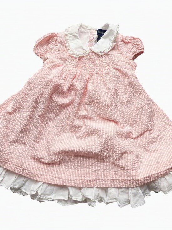 Ralph Lauren Other - Ralph Lauren Baby Girl Pink Seersucker smocked dress Size 18 Months